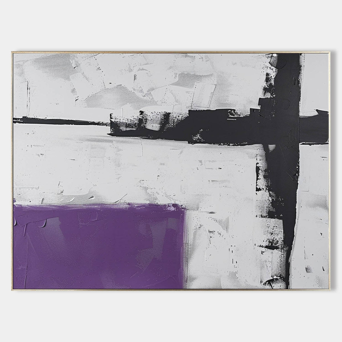 Textured Abstract Geometric Oil Painting
