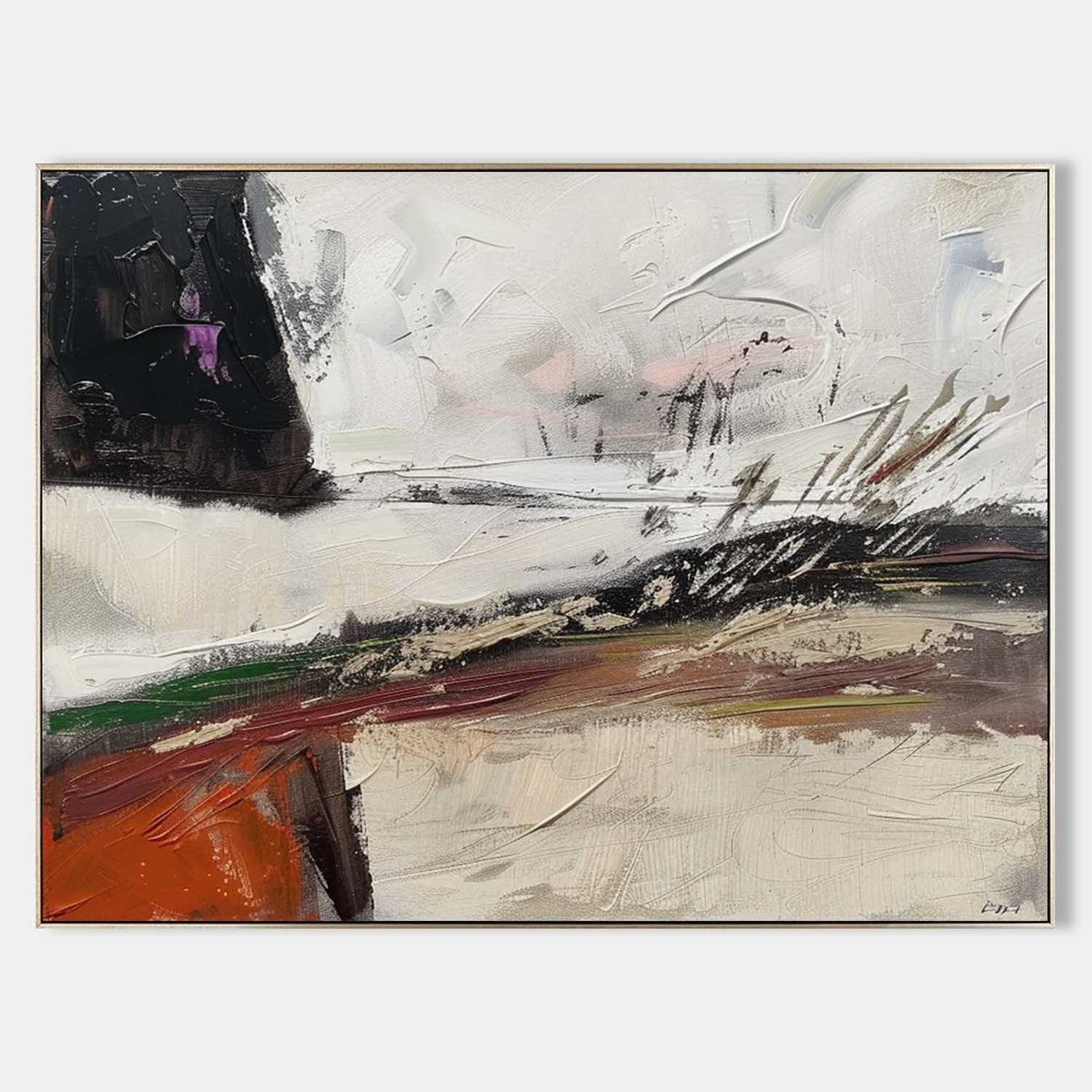 Wall Art Wabi-Sabi Winter Landscape Abstract