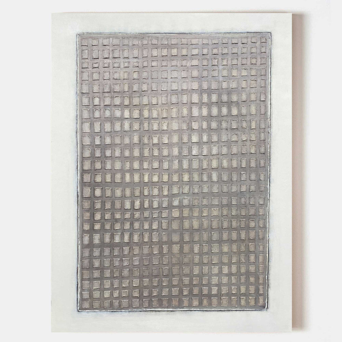 Minimalist Textured Grid Painting