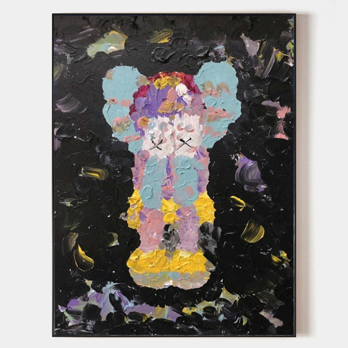Kaws Inspired Impasto Figure Painting