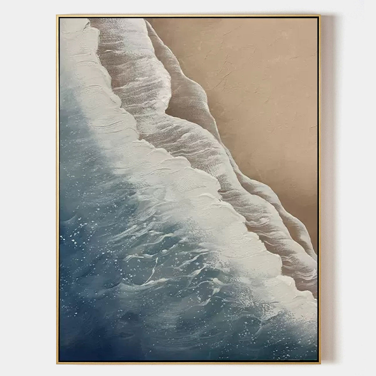 Wall Art Plaster Organic Coastal Wave