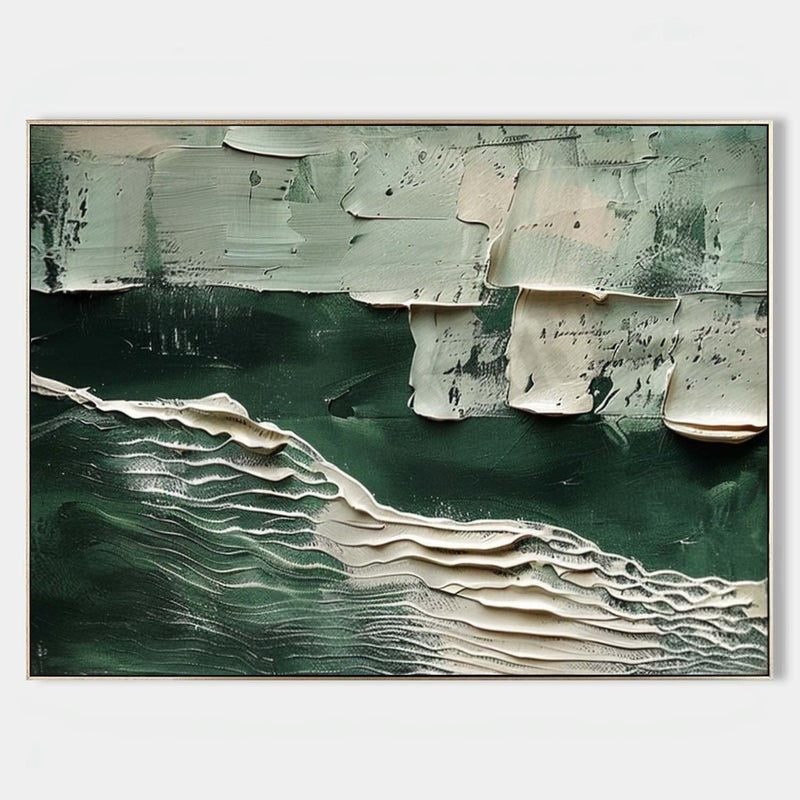 Wall Art Horizontal 3D Green Ocean