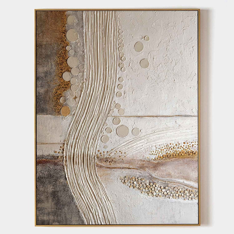 Wall Art River Stone Abstract Neutral