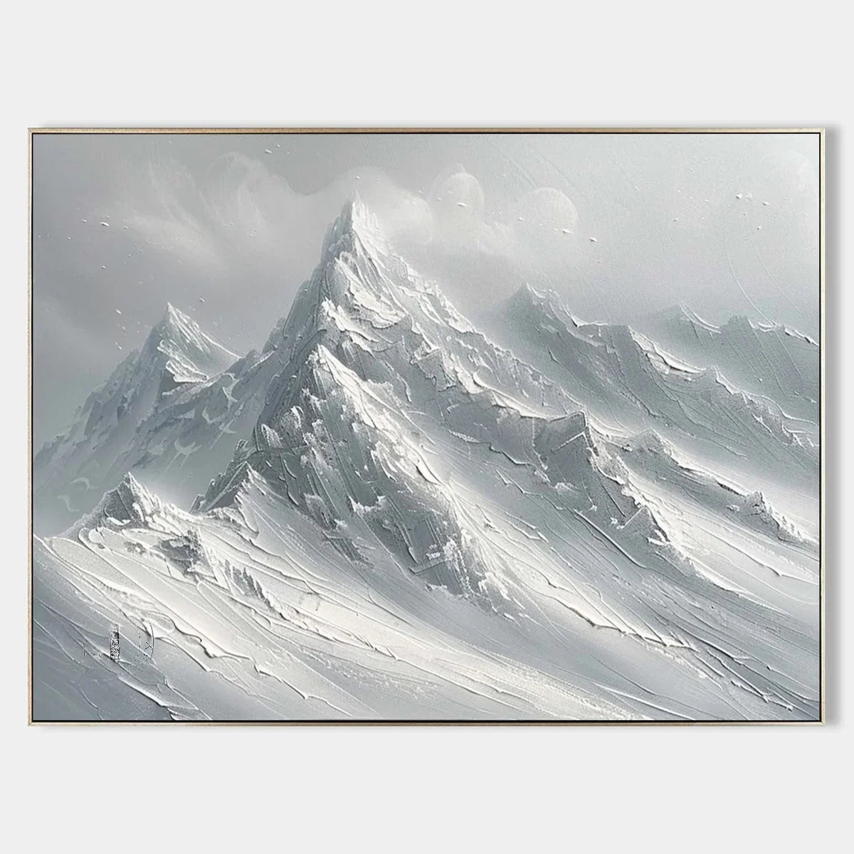 Wall Art Horizontal Monochrome Plaster