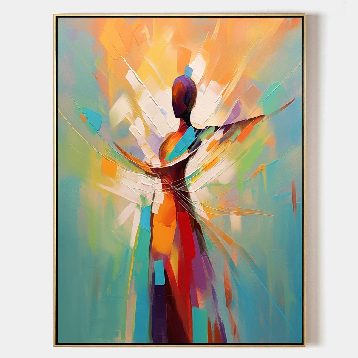 Wall Art Square Abstract Dancer Vibrant