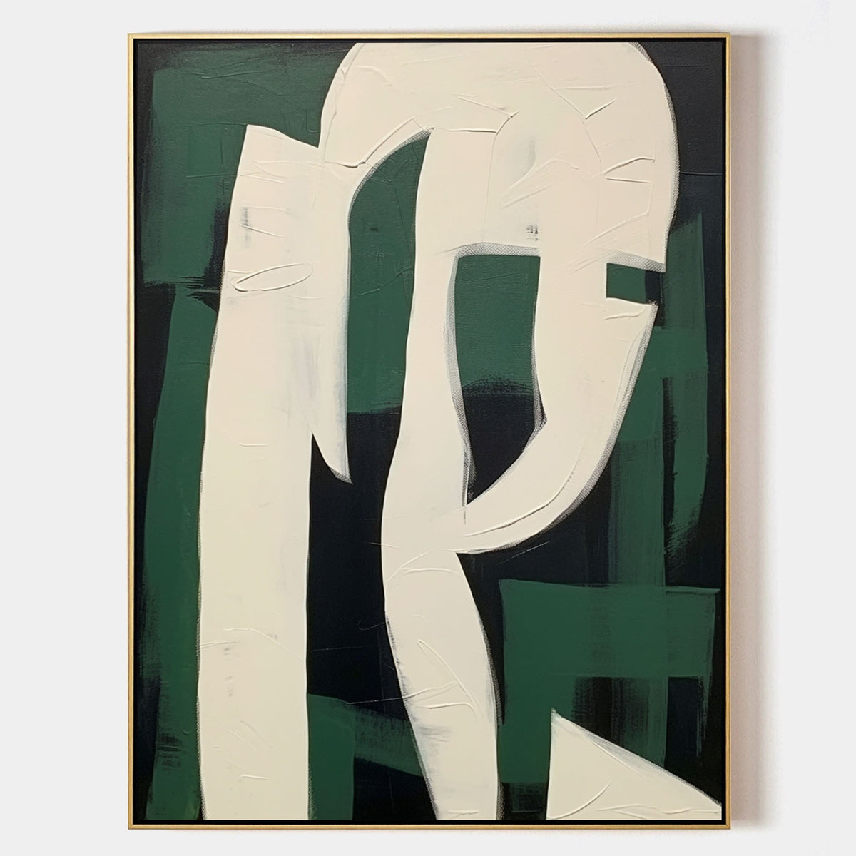 Wall Art Forest Green Layered Contemporary Graphic