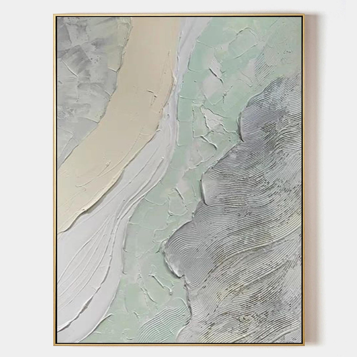 Wall Art Abstract River Flow Wabi-Sabi Linen