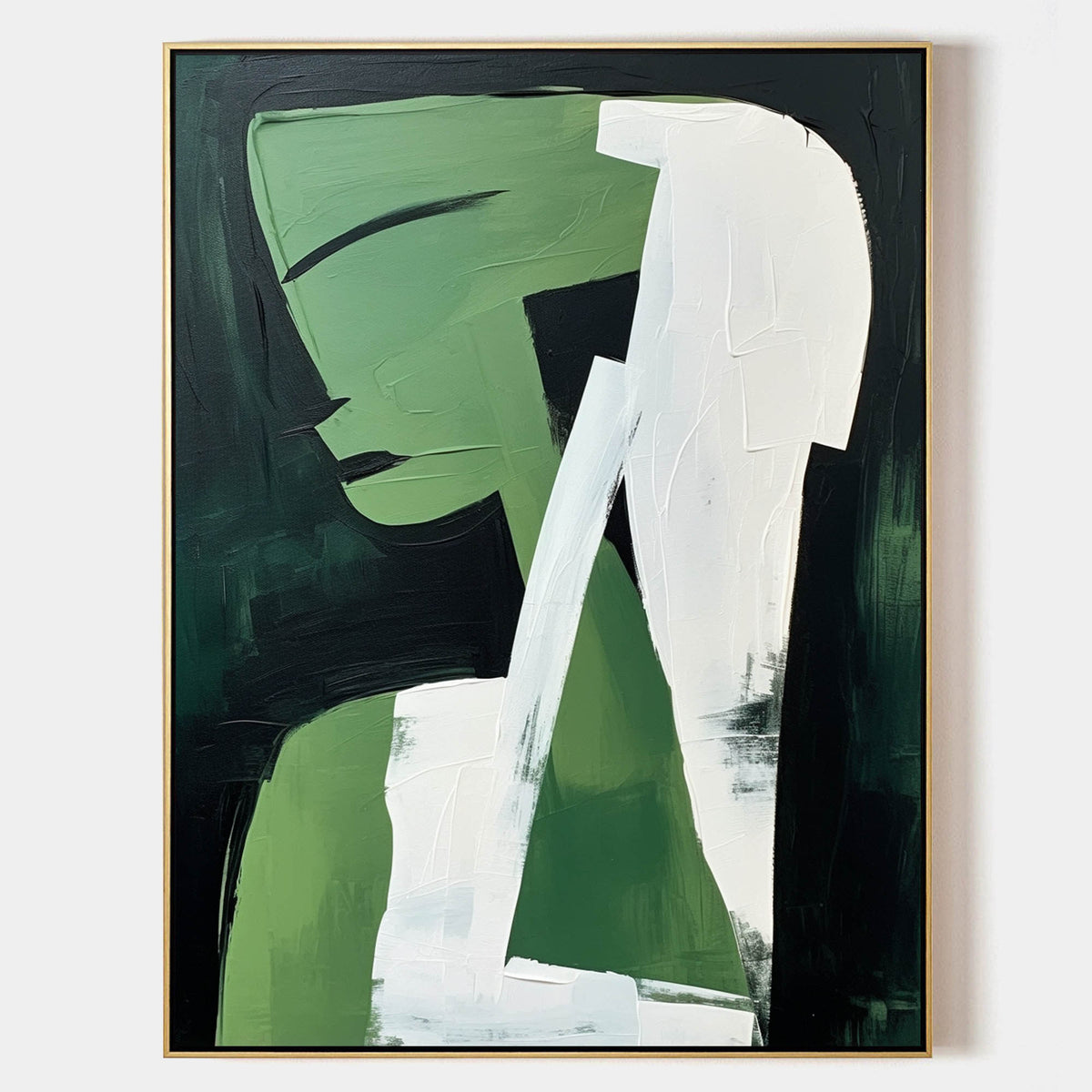 Wall Art Vertical Abstract Cubist Profile