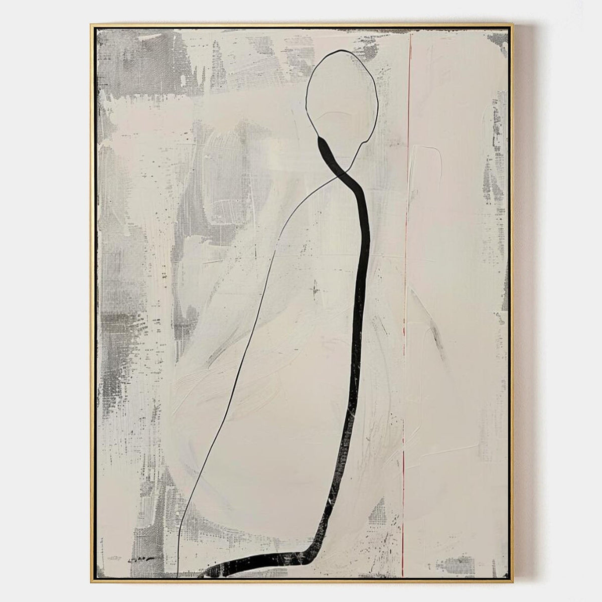 Contemporary Minimalist Line Art Figure Painting