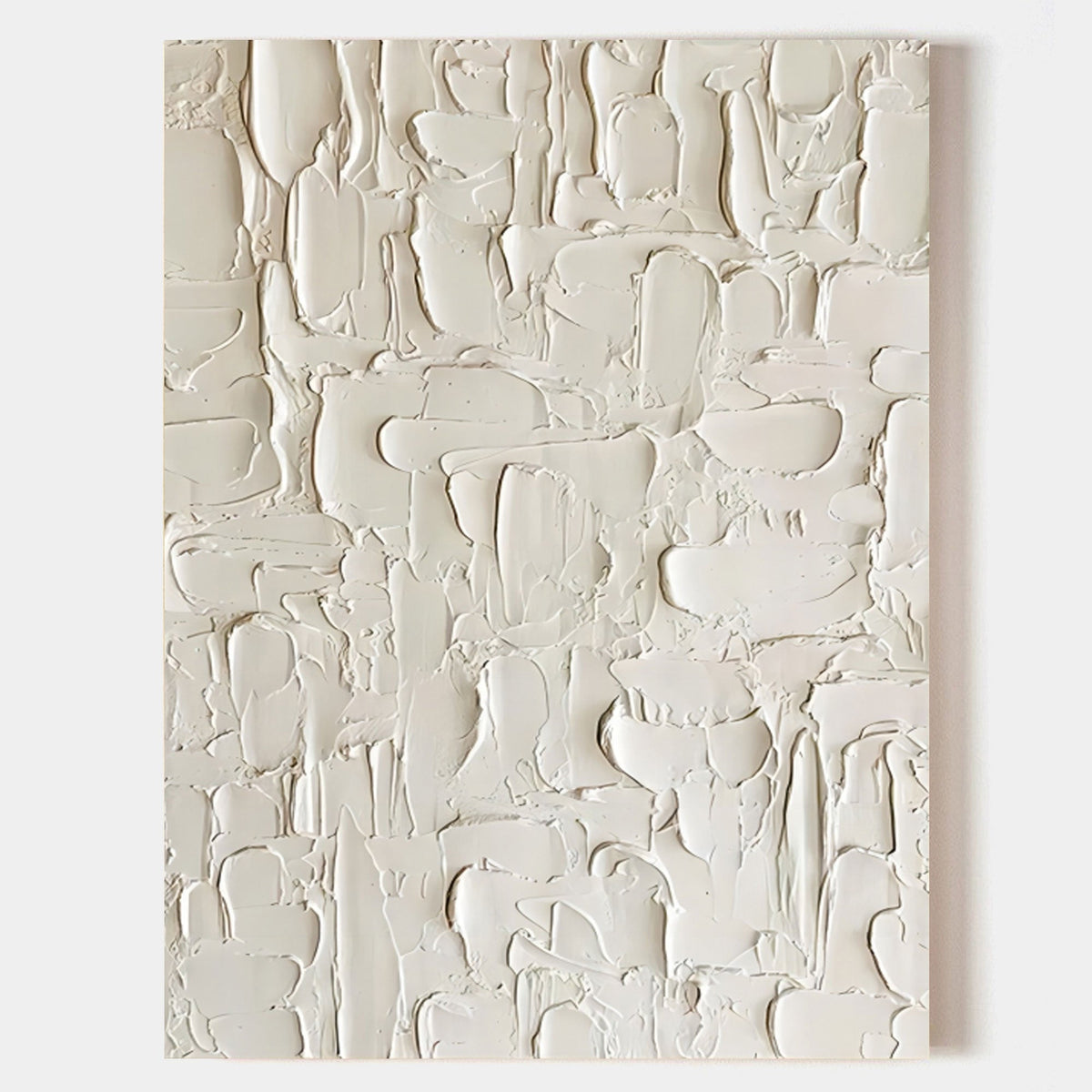 Minimalist 3D Textured White Wall Art