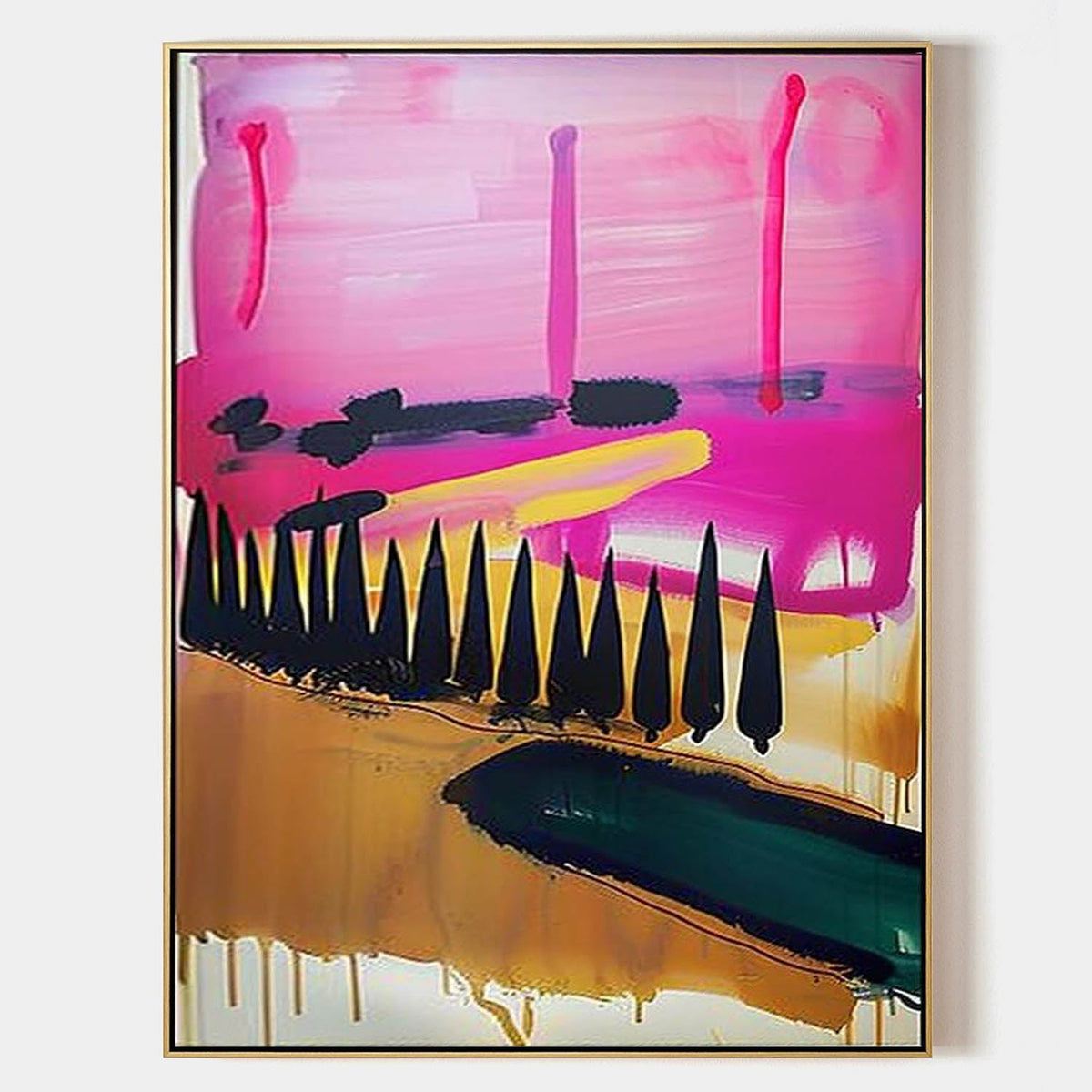 Wall Art Square Abstract Landscape Vibrant