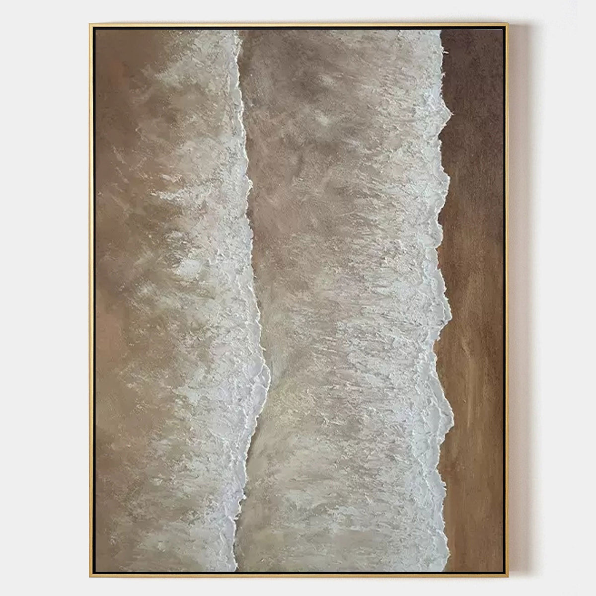 Neutral Wave Texture Oil Painting