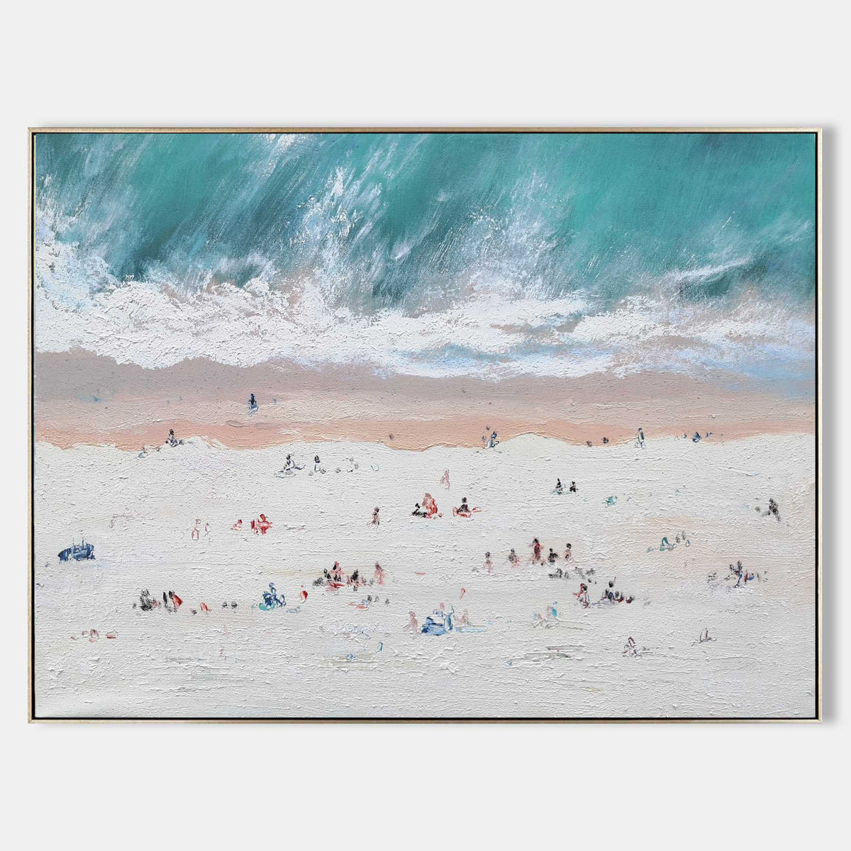Ocean Wave Beach Scene Oil Painting
