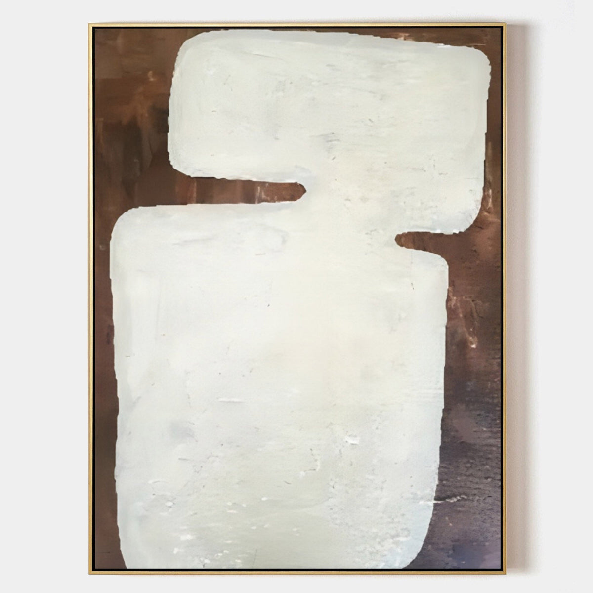 Minimalist White Abstract Oil Painting