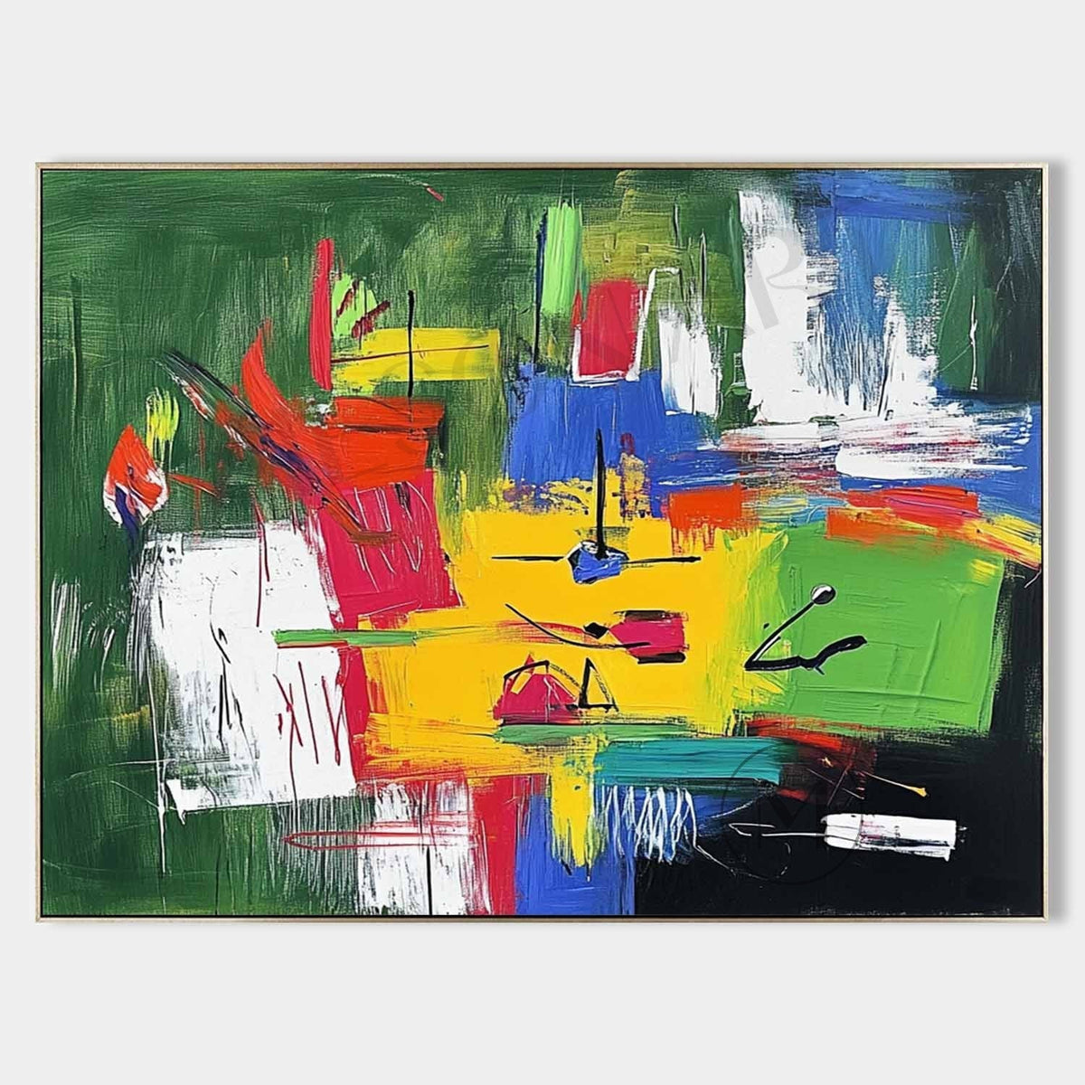 Wall Art Horizontal Expressionist Colorful