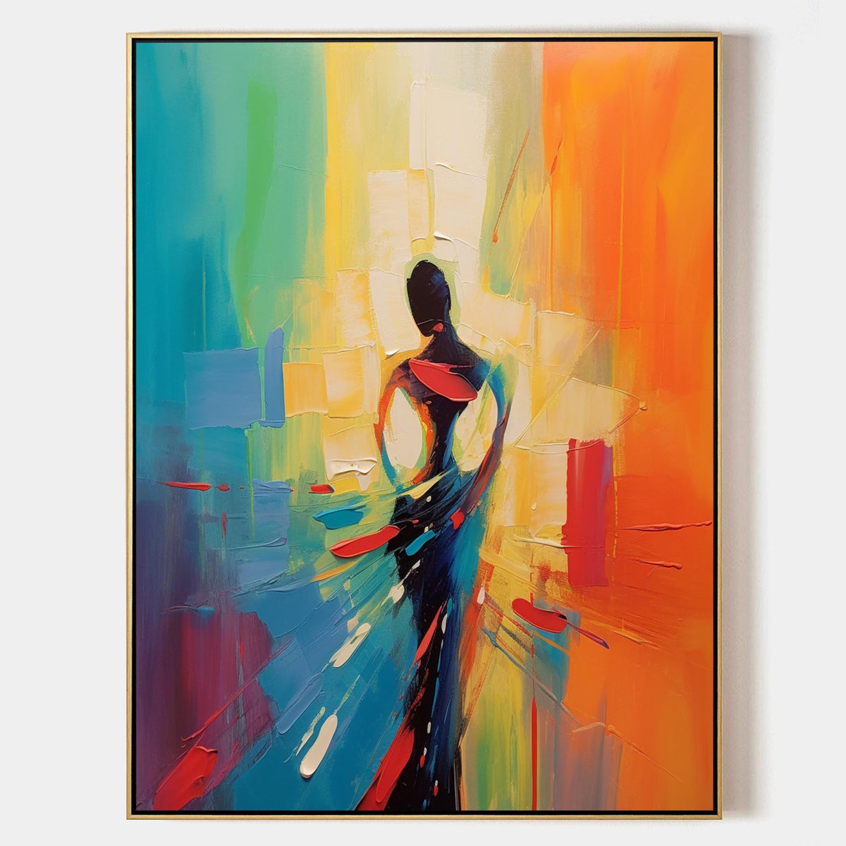 Palette Canvas Art Colorful Painting Dynamic