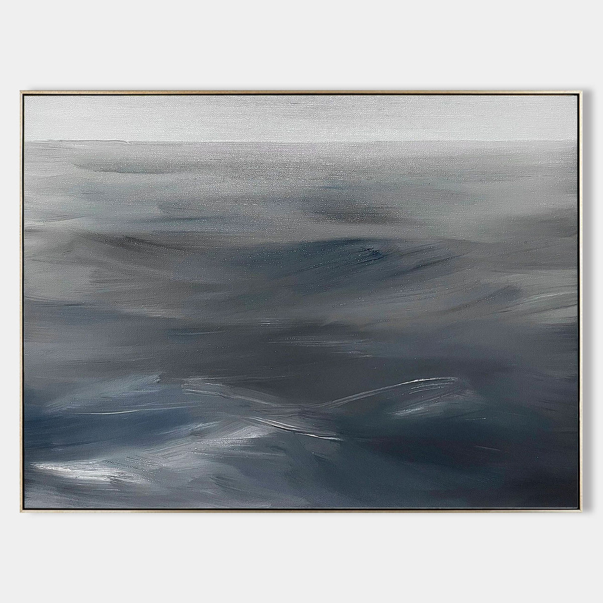 Moody Deep‑Tone Ocean Abstract  Wall Art