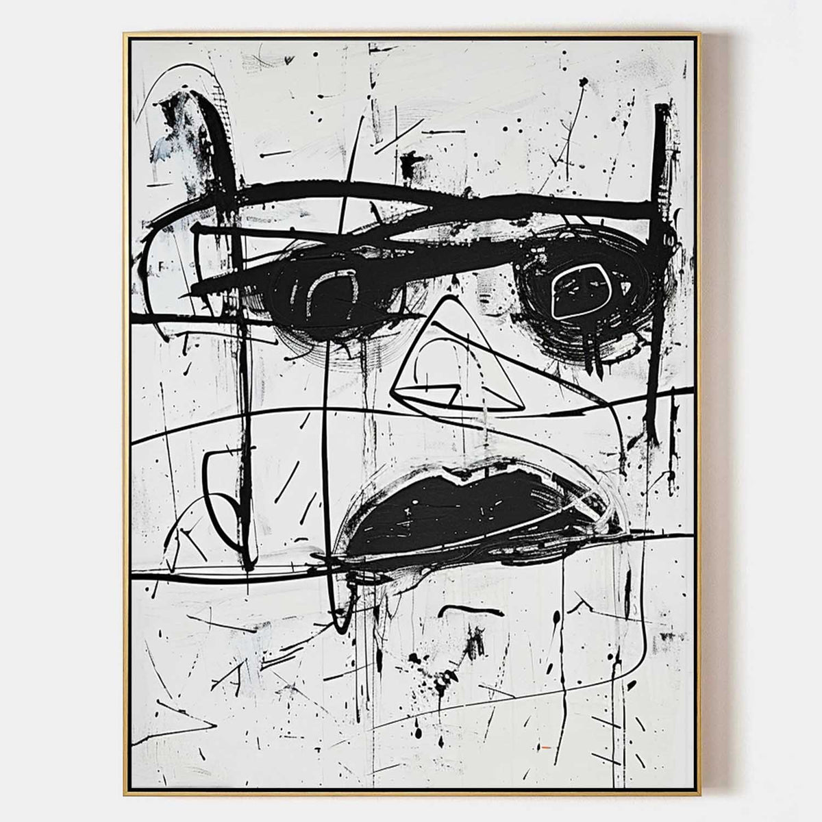Wall Art Raw Graffiti Monochrome
