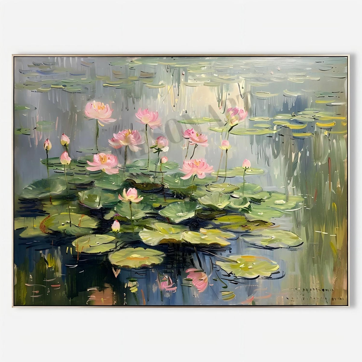 Wall Art Landscape Layer Water Lotus Serene
