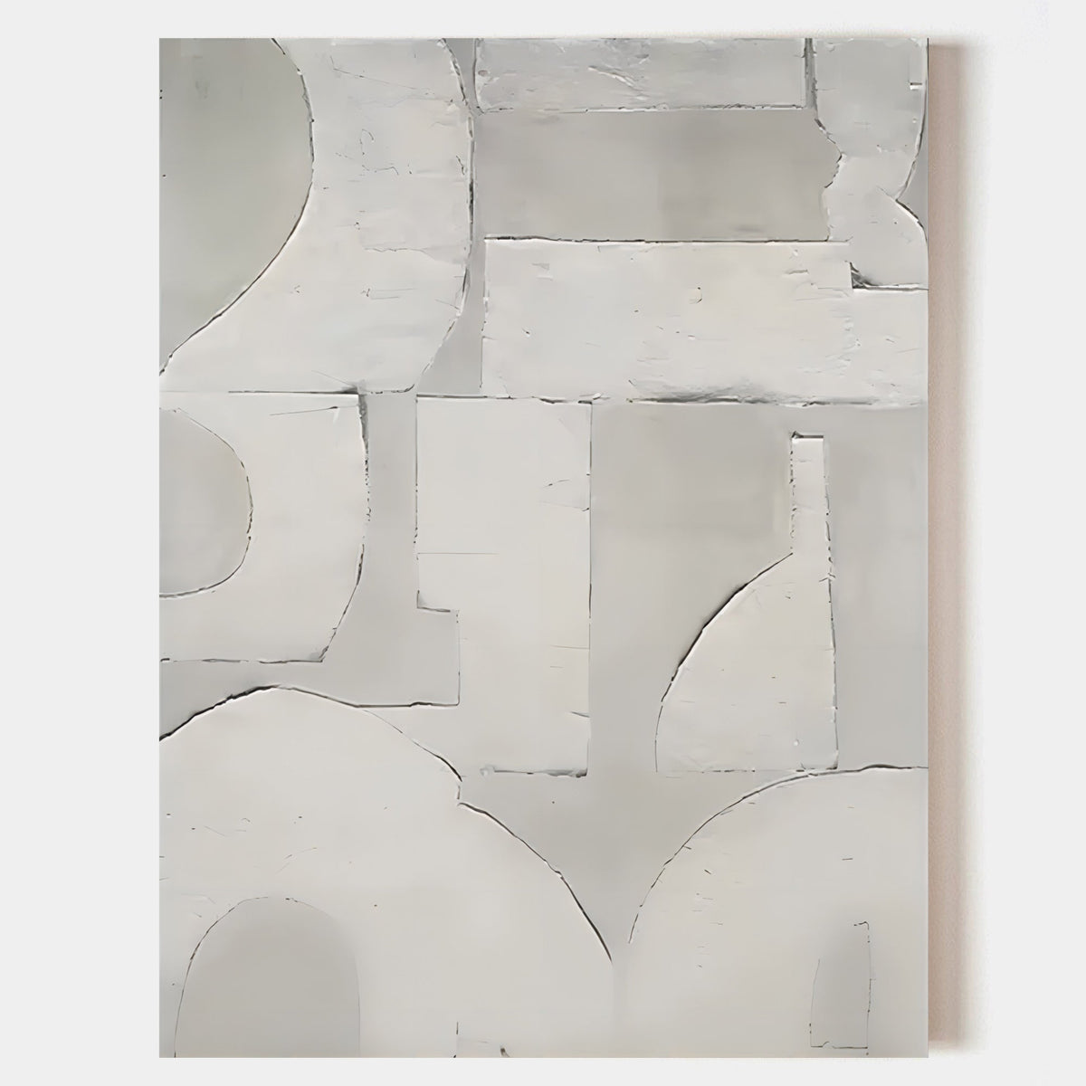 Wabi-Sabi Wall Art Neutral Tone Geometric Painting