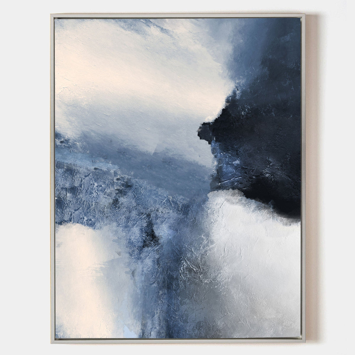 Blue White Cloud Oil Painting Hand Painted