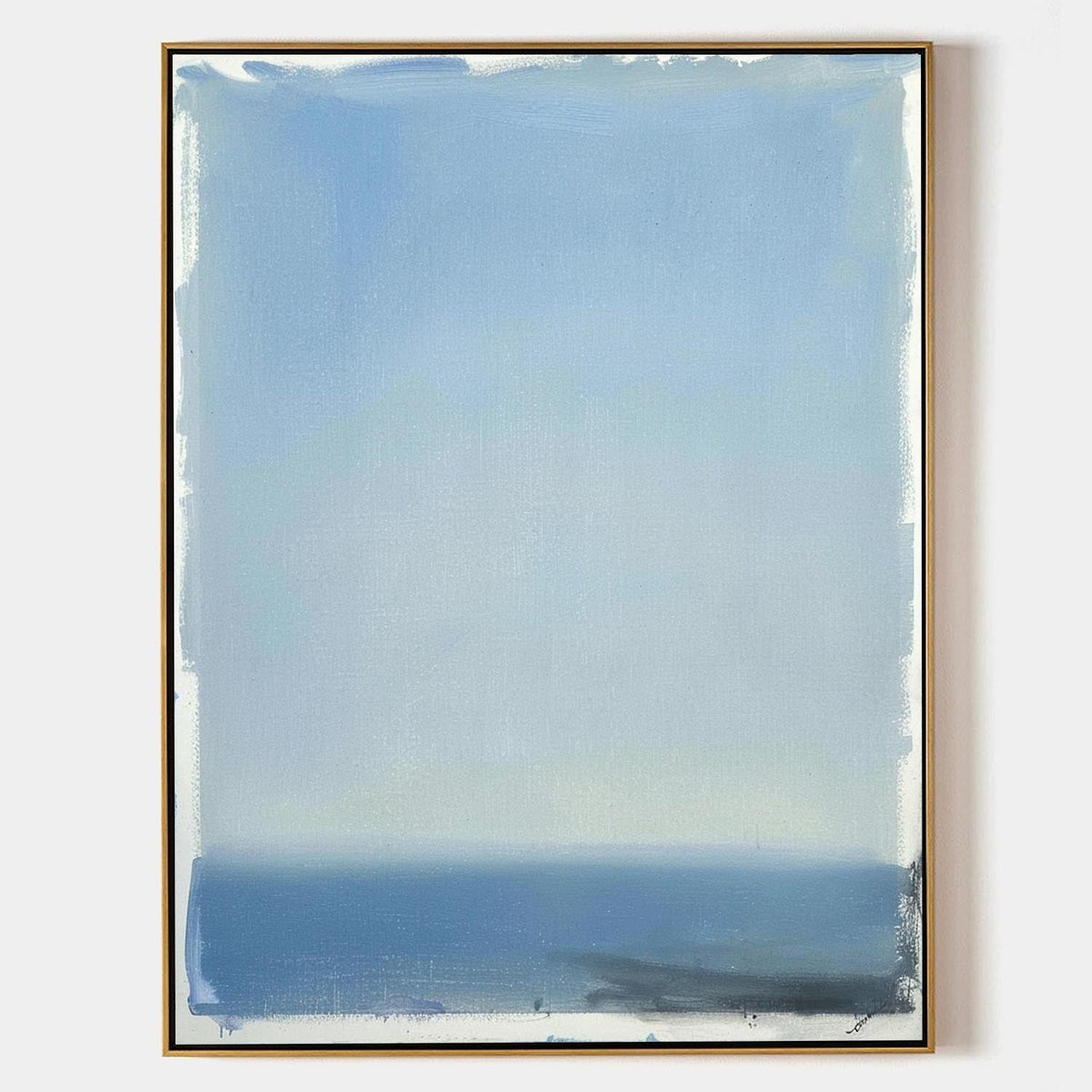 Wall Art Blue Gradient Misty Atmospheric Modern