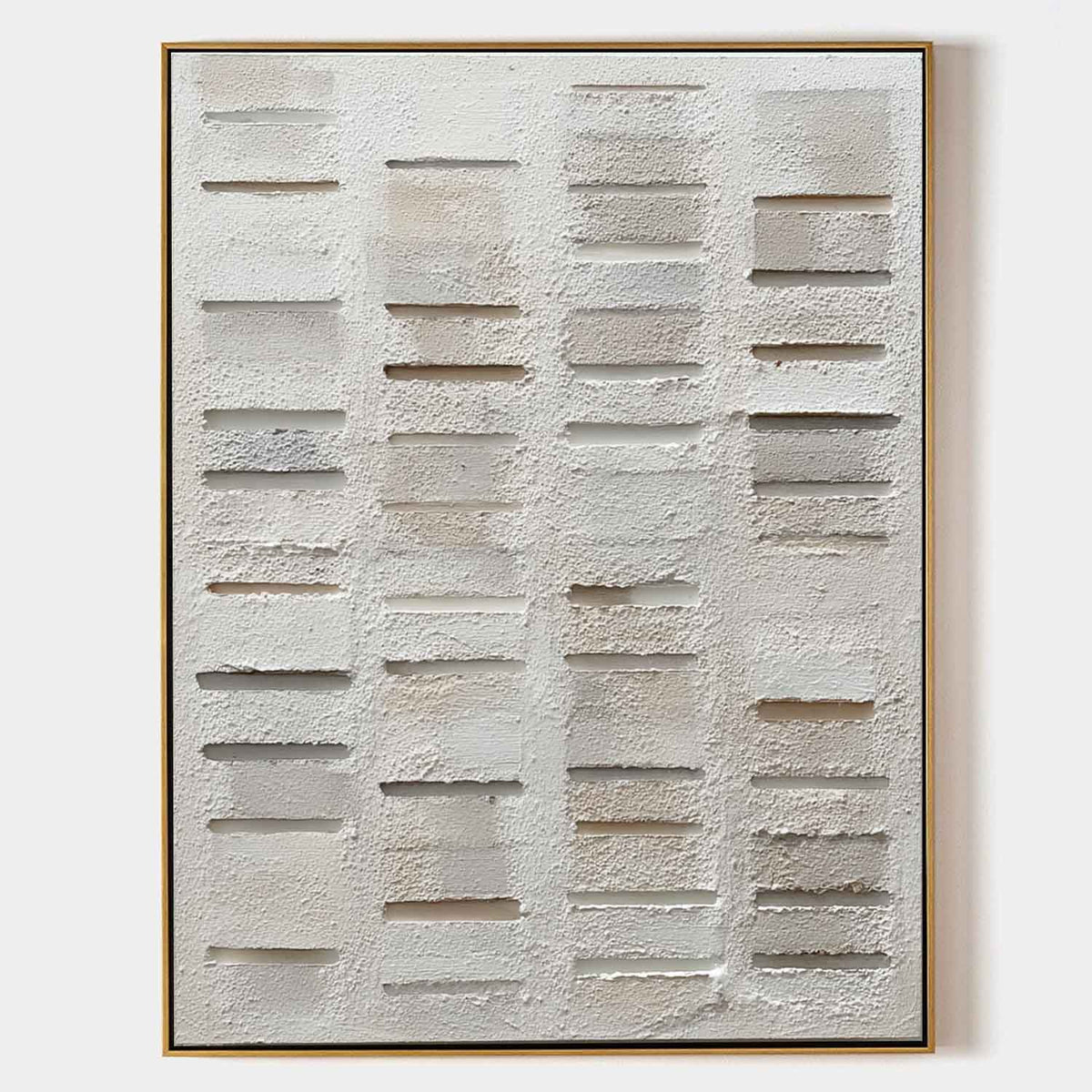 Wabi-Sabi Linear Bas-Relief Painting