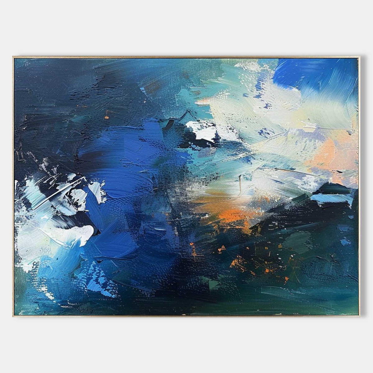 Wall Art Square Abstract Seascape Vibrant