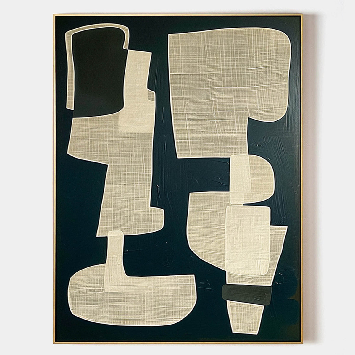 Mid-Century Abstract Shapes Painting