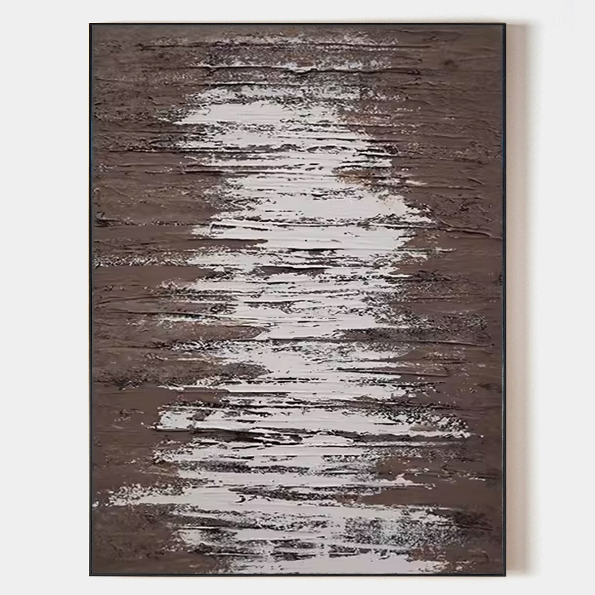 Wall Art Vertical Abstract Wood Grain Warm Brown