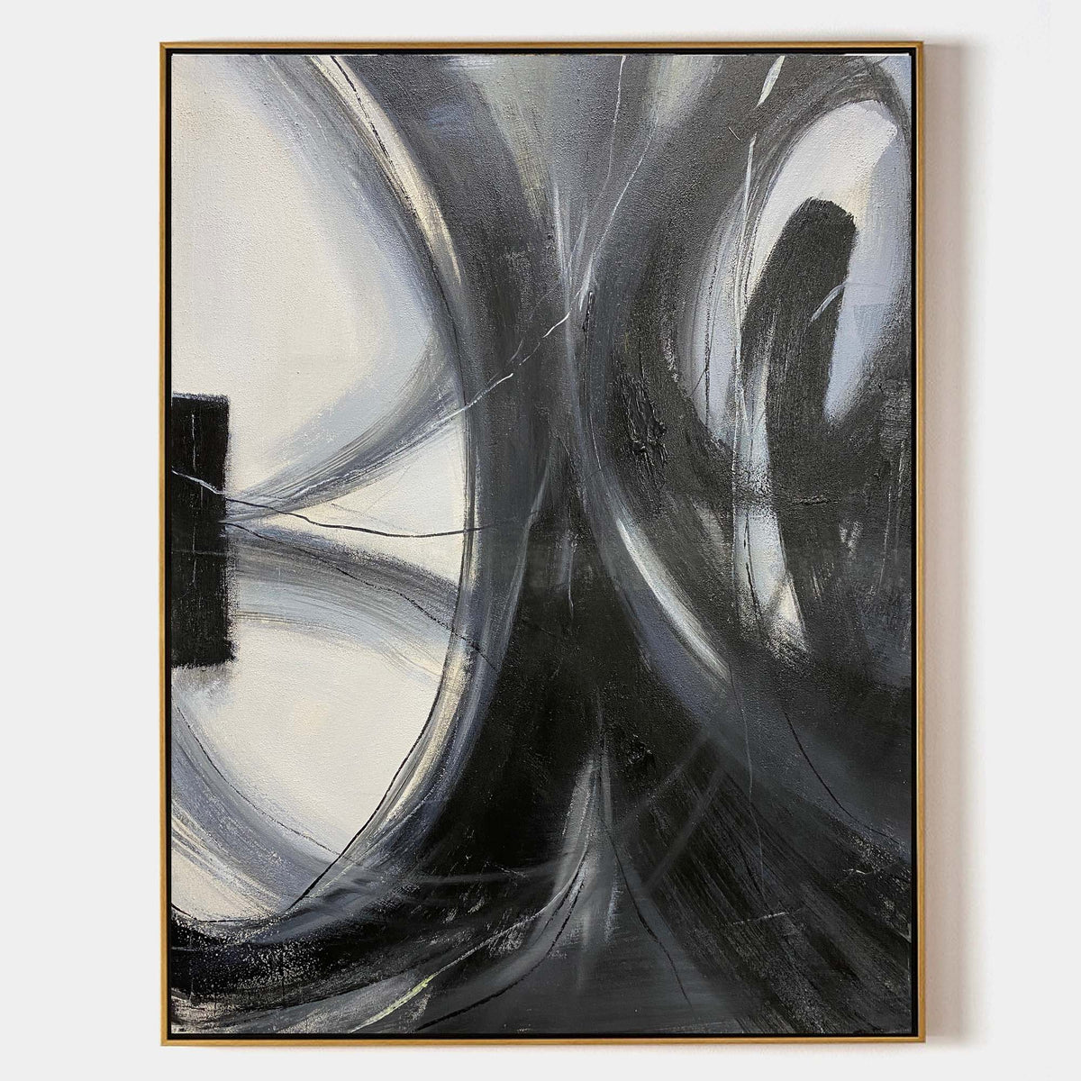 Monochrome Dynamic Abstract Painting