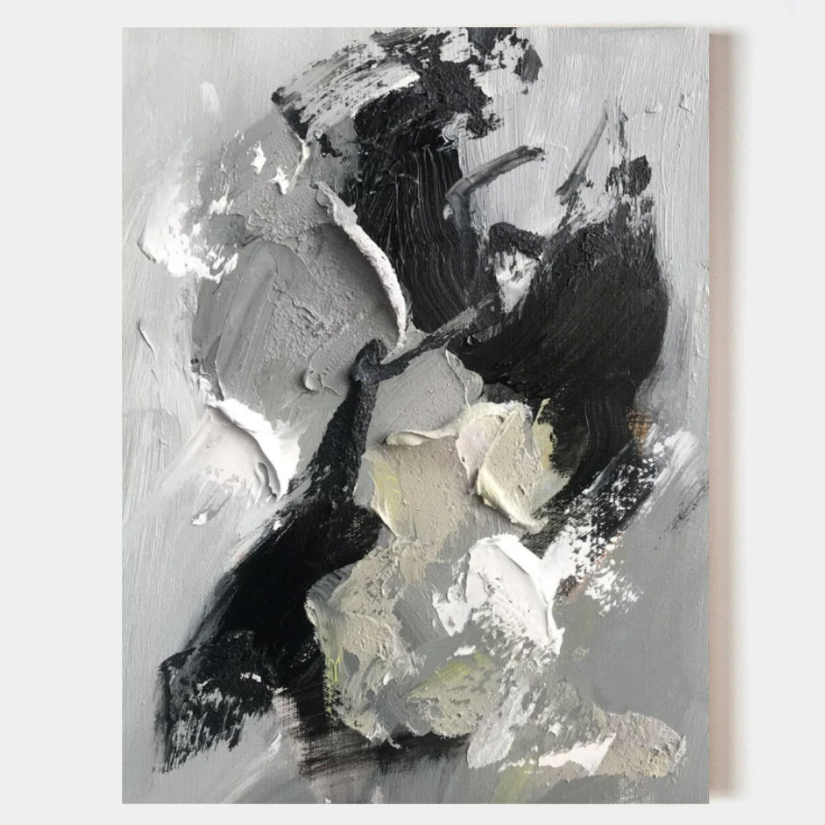 Wall Art Wabi-Sabi Abstract Dynamic Strokes Linen Canvas