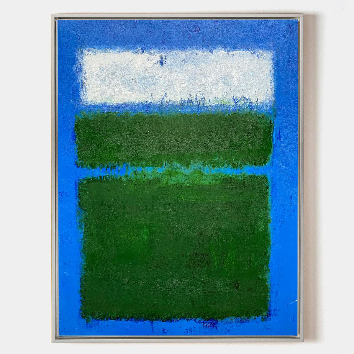 Color‑Block Minimalist Abstract Thick‑Texture Hand‑Painted Artwork