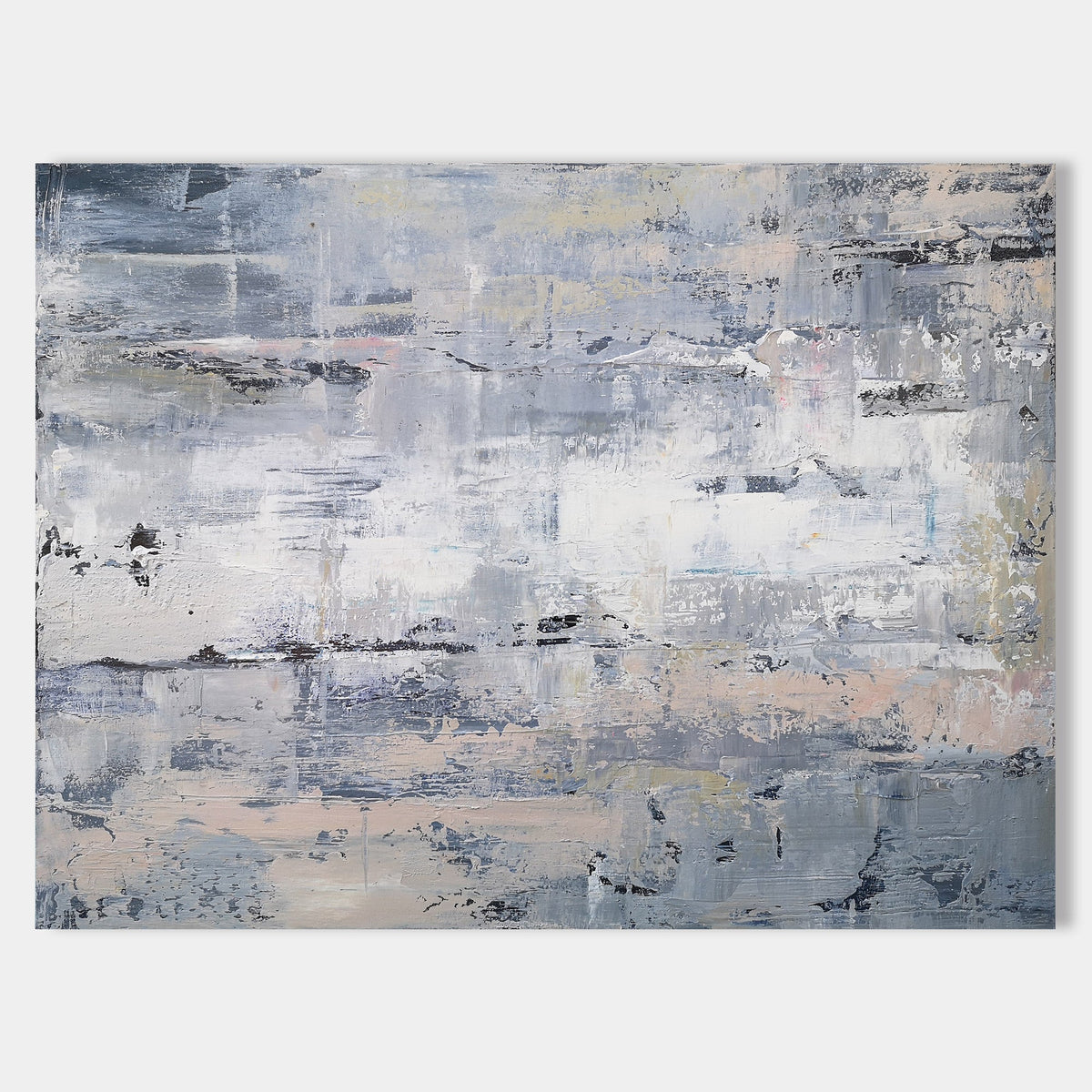 Soft Neutral Oil Painting Textured Hand Painted
