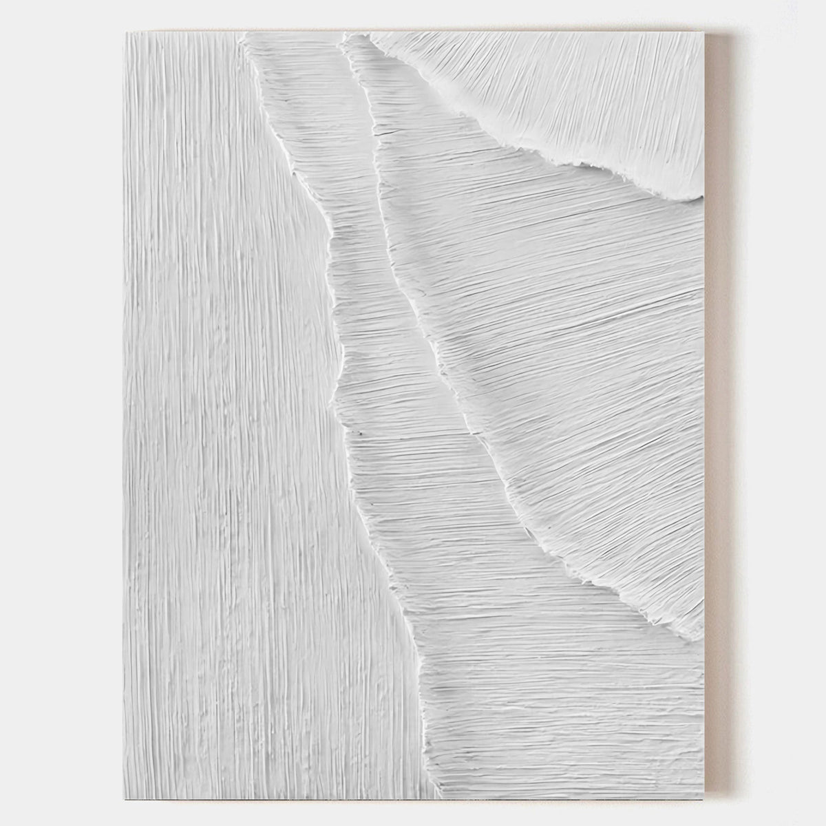 Monochrome Textured Wave Oil Painting