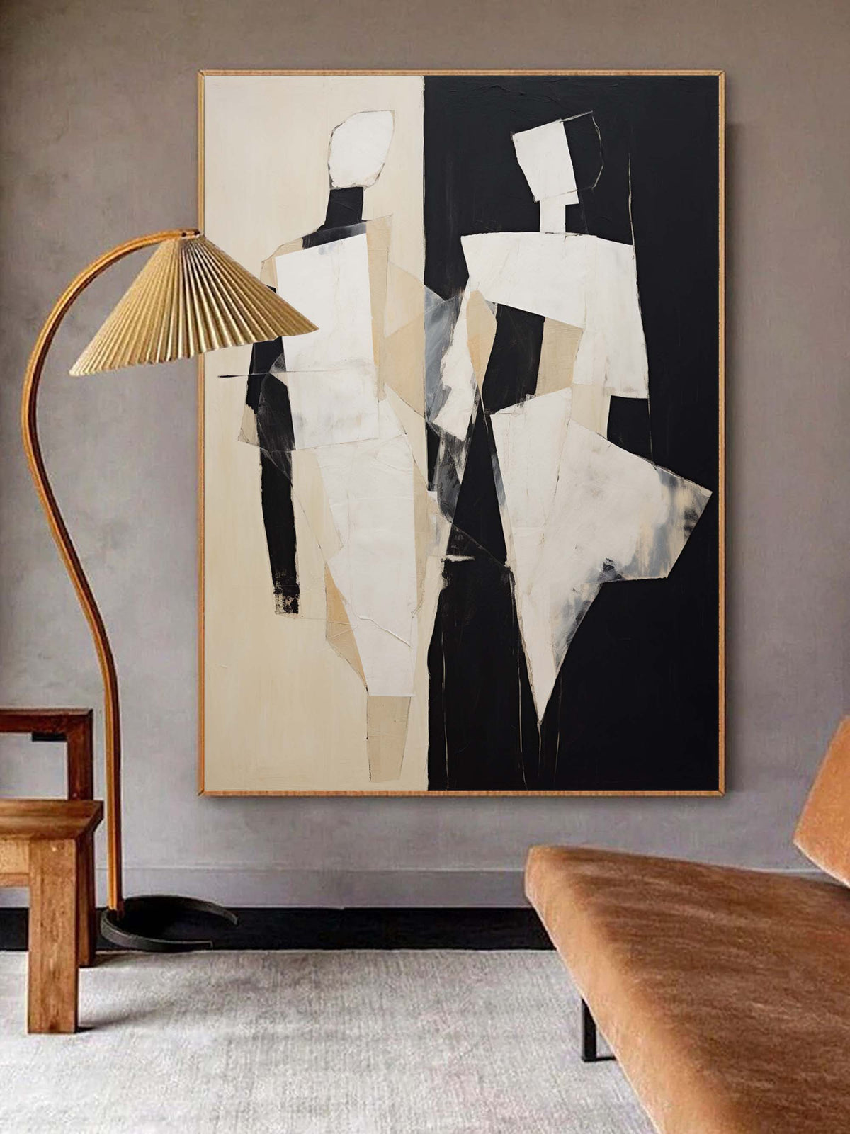 Abstract Couple Silhouette Painting
