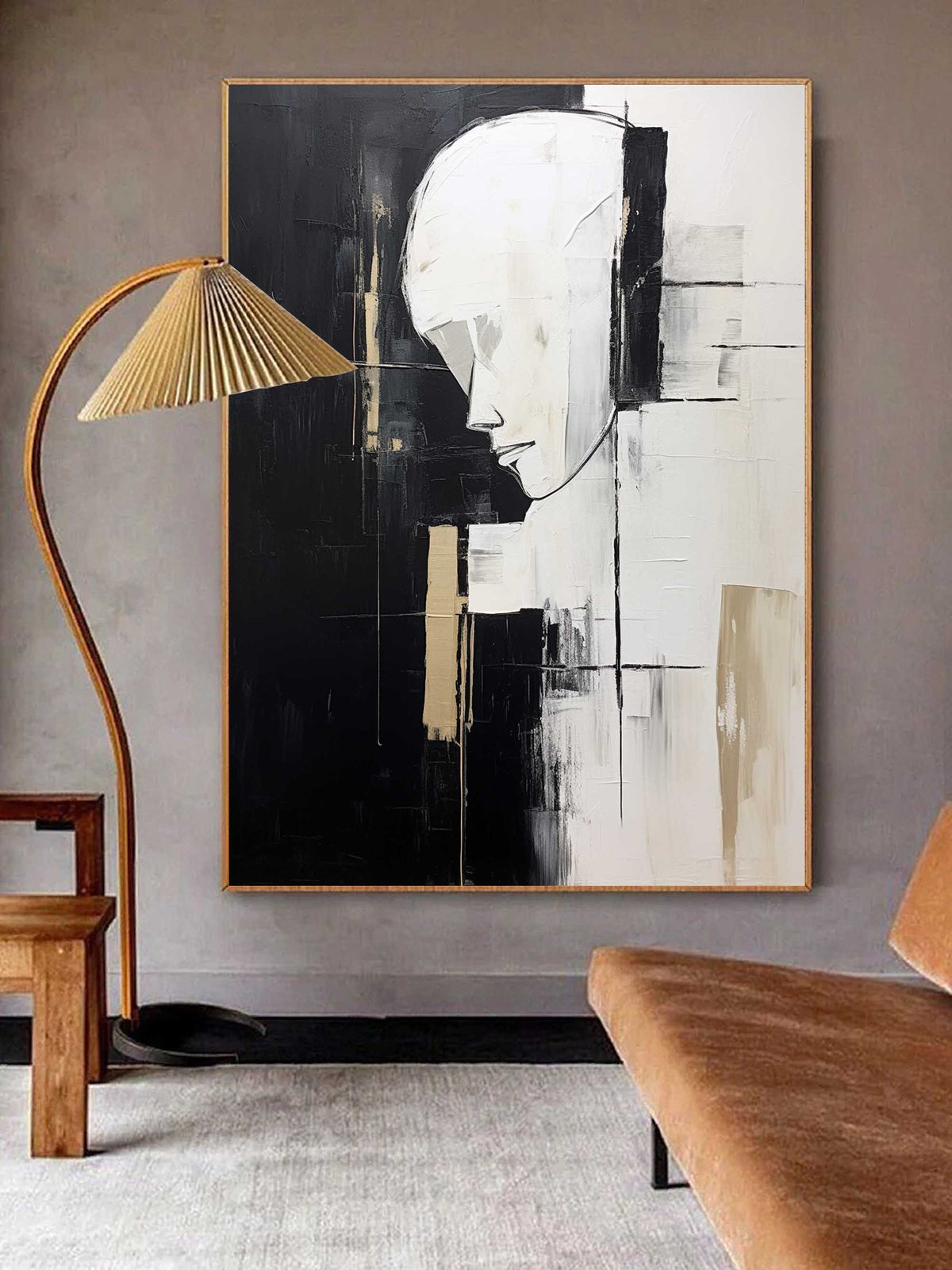 Contemporary Minimalist Art Portrait Painting