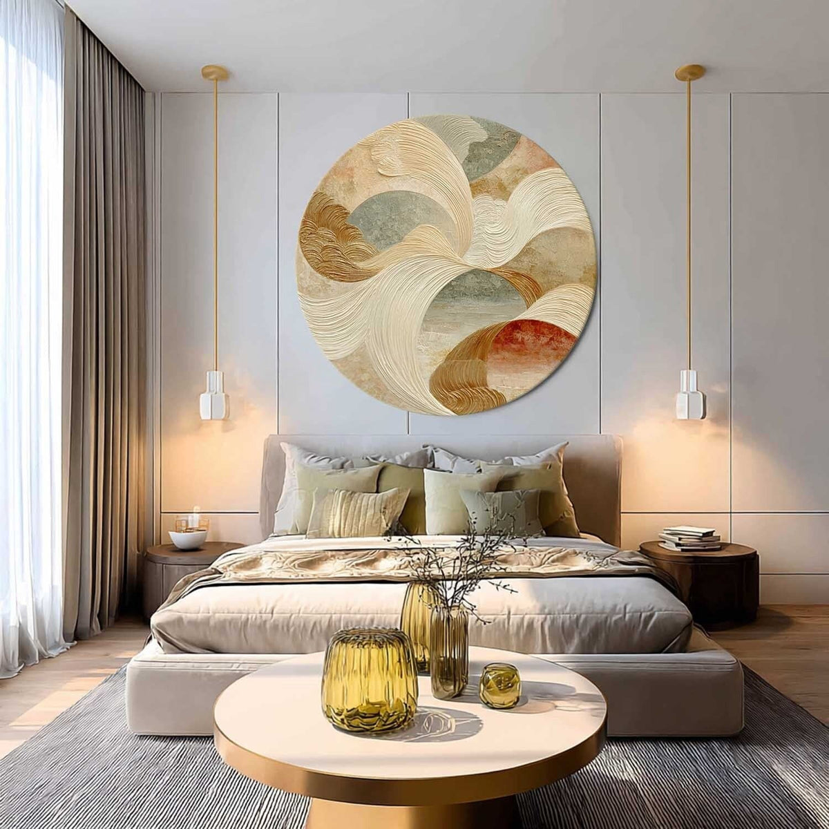 Wall Art Minimalist 3D Gold Geometric Blocks