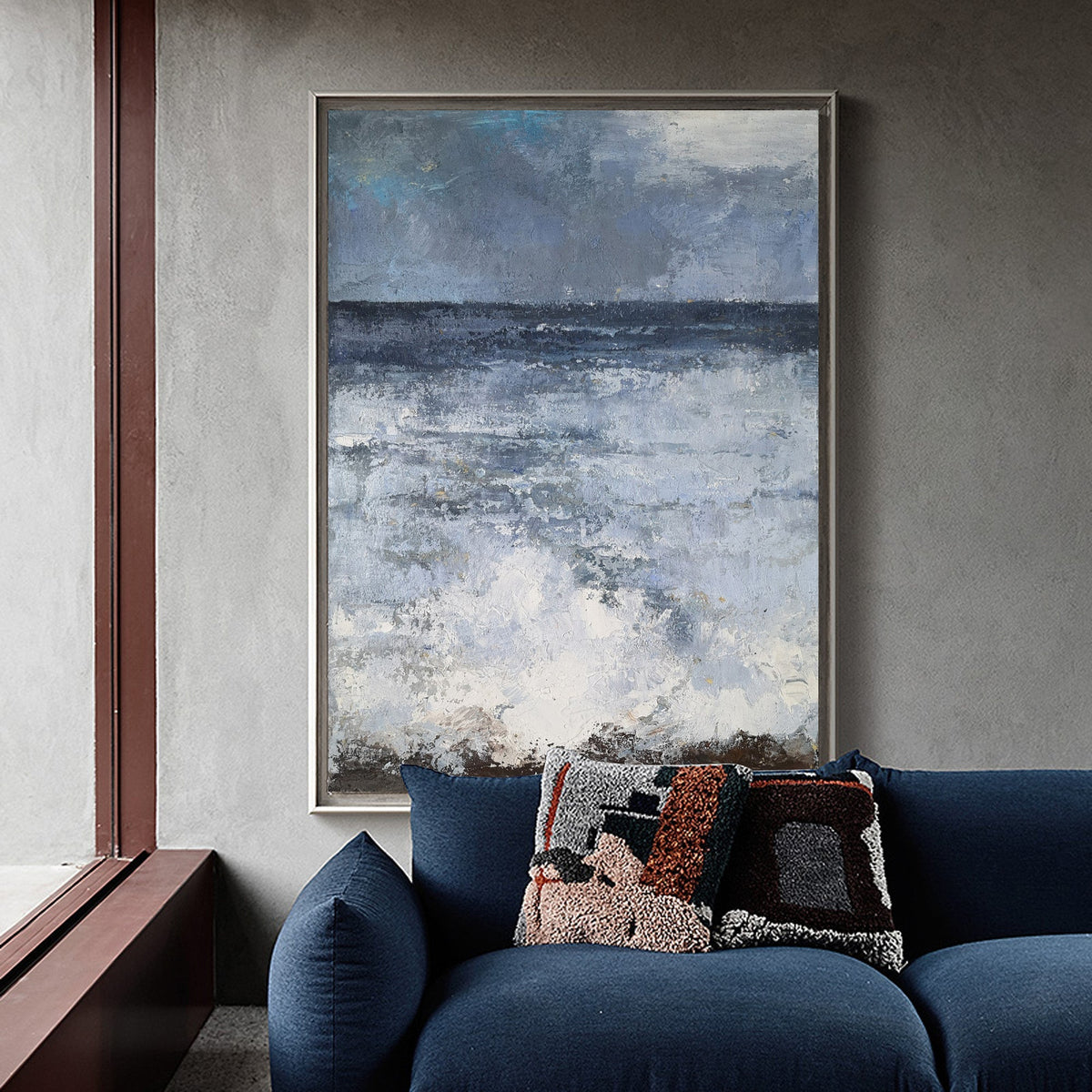 Monochrome Seascape Oil Painting