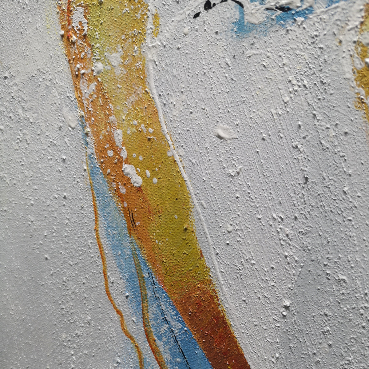 Cracked Earth Abstract Painting Vertical