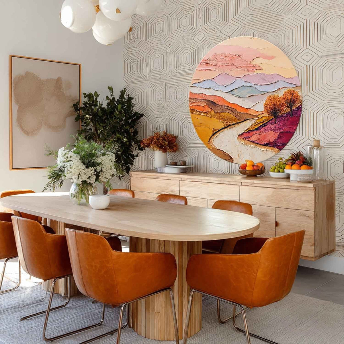 Wall Art Round Autumn Landscape