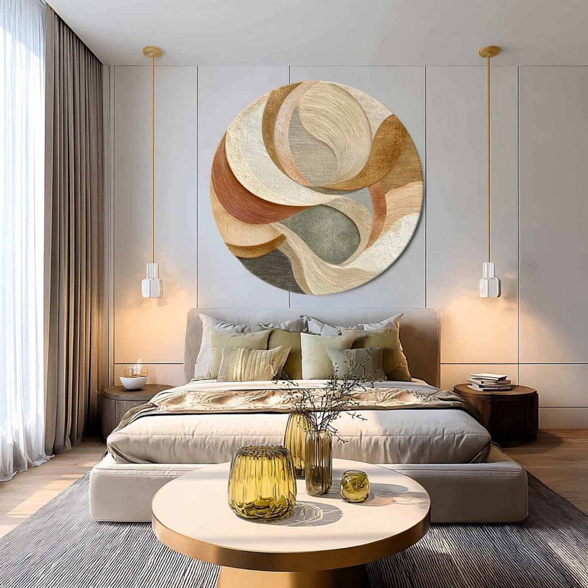 Wall Art Minimalist 3D Gold Geometric Blocks