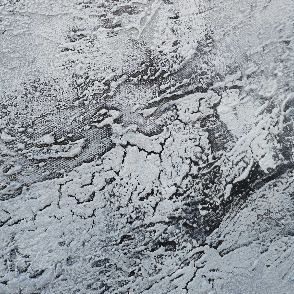 Grey White Abstract Minimalist Painting