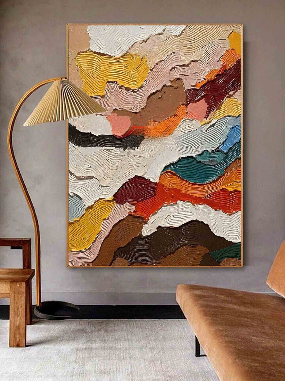 Wall Art Colorful Thick Impasto Expressionism
