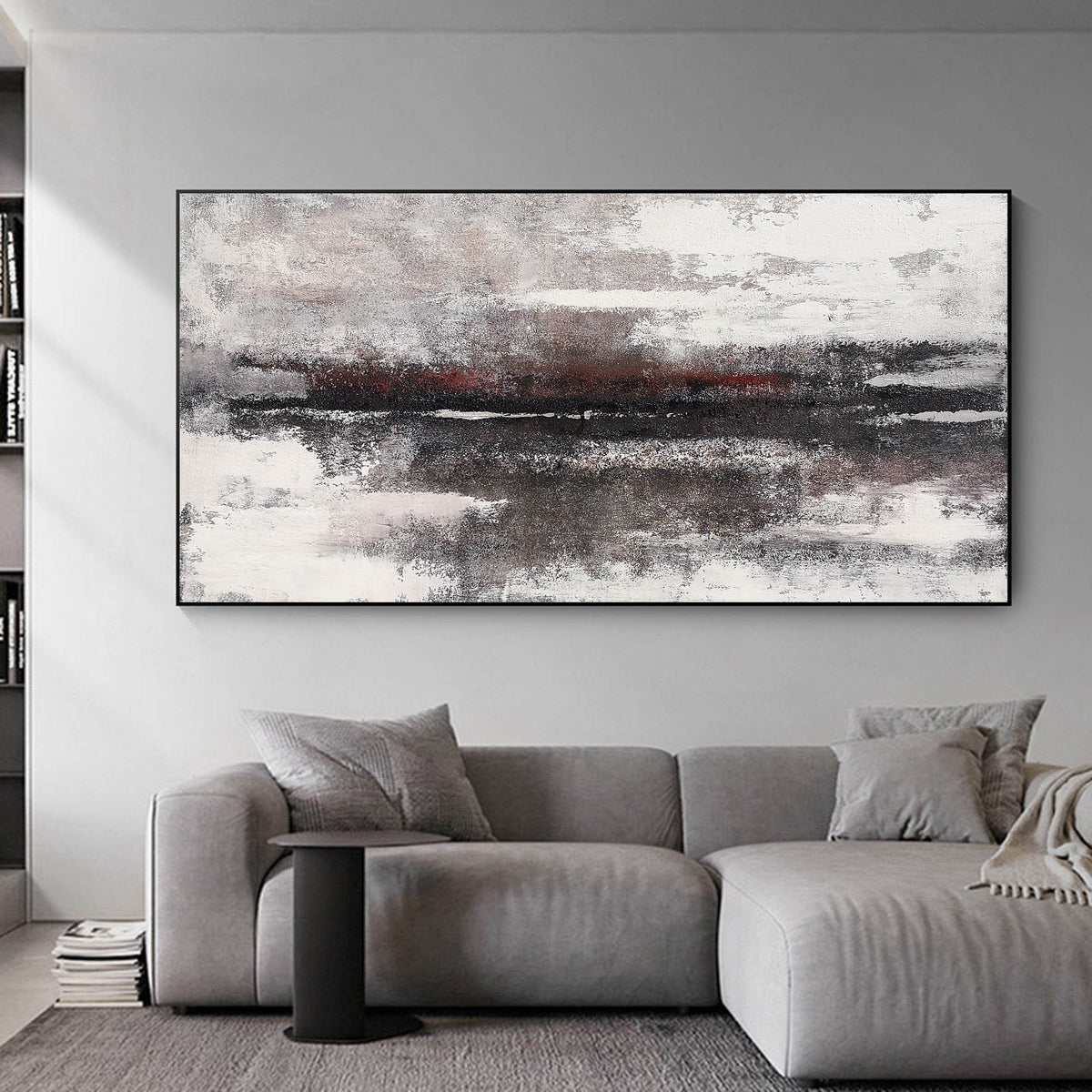 Black And White Beach Painting