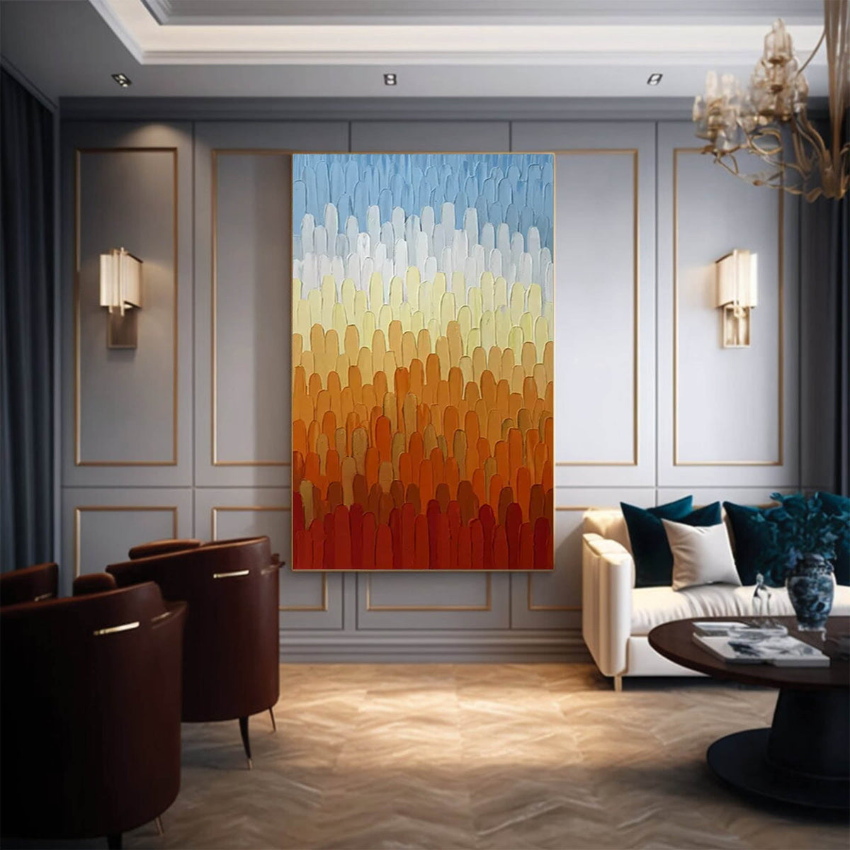 Vertical Gradient Impasto Oil Painting