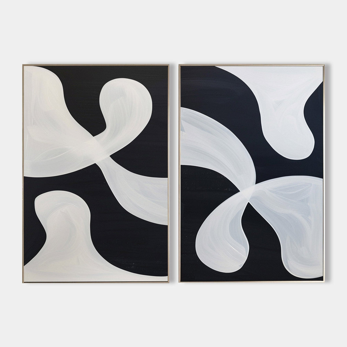 Black and White Ribbon Forms