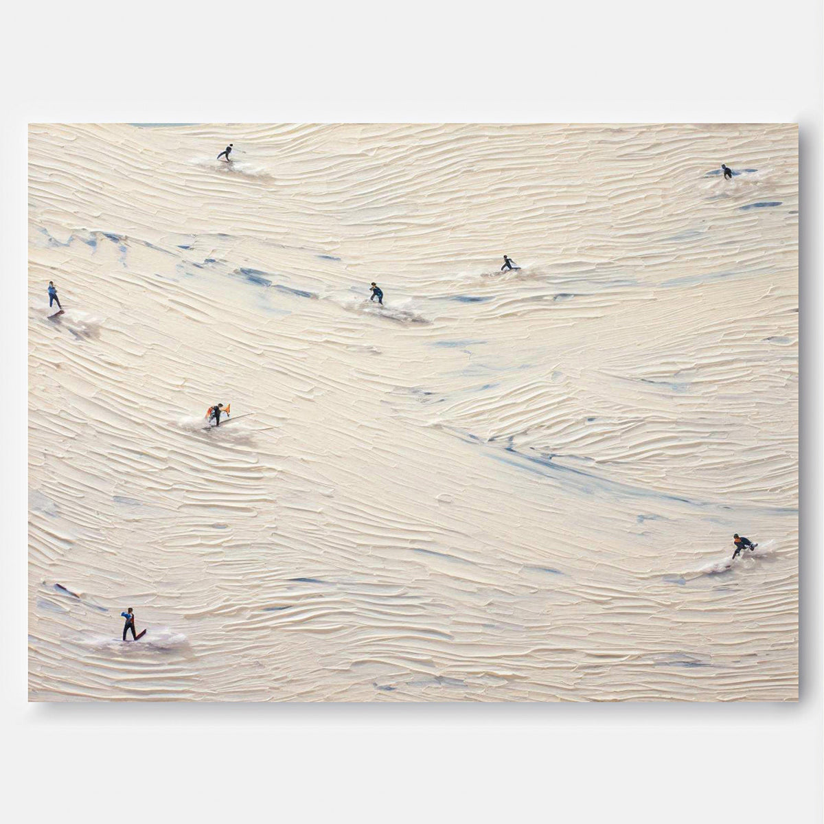 Wall Art Abstract Colorful Skier Winter
