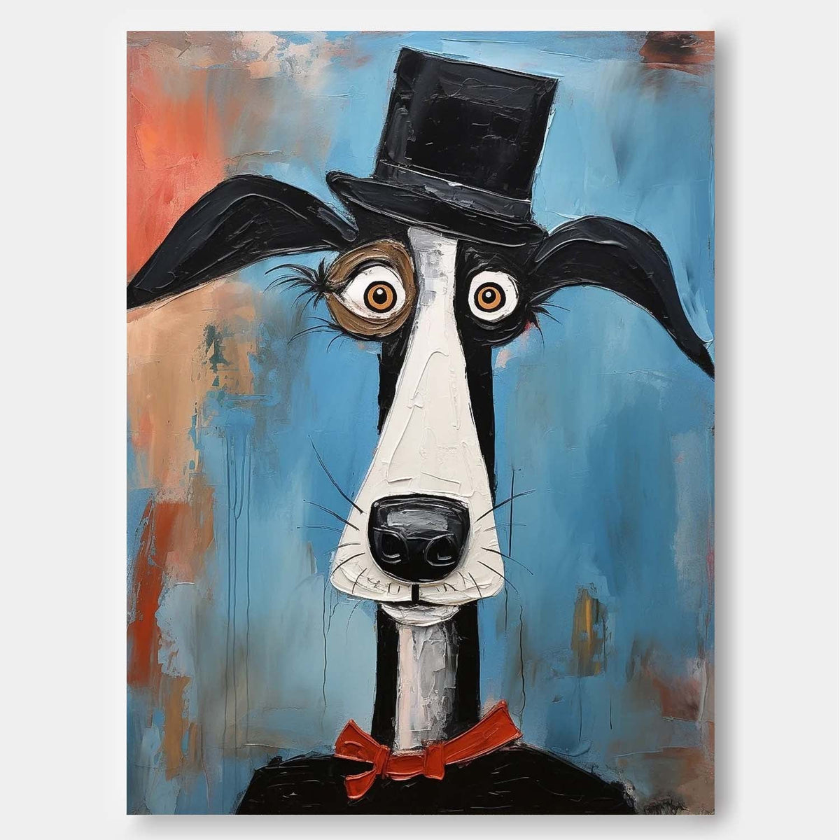 Surrealist Dog Painting Dapper Gentleman