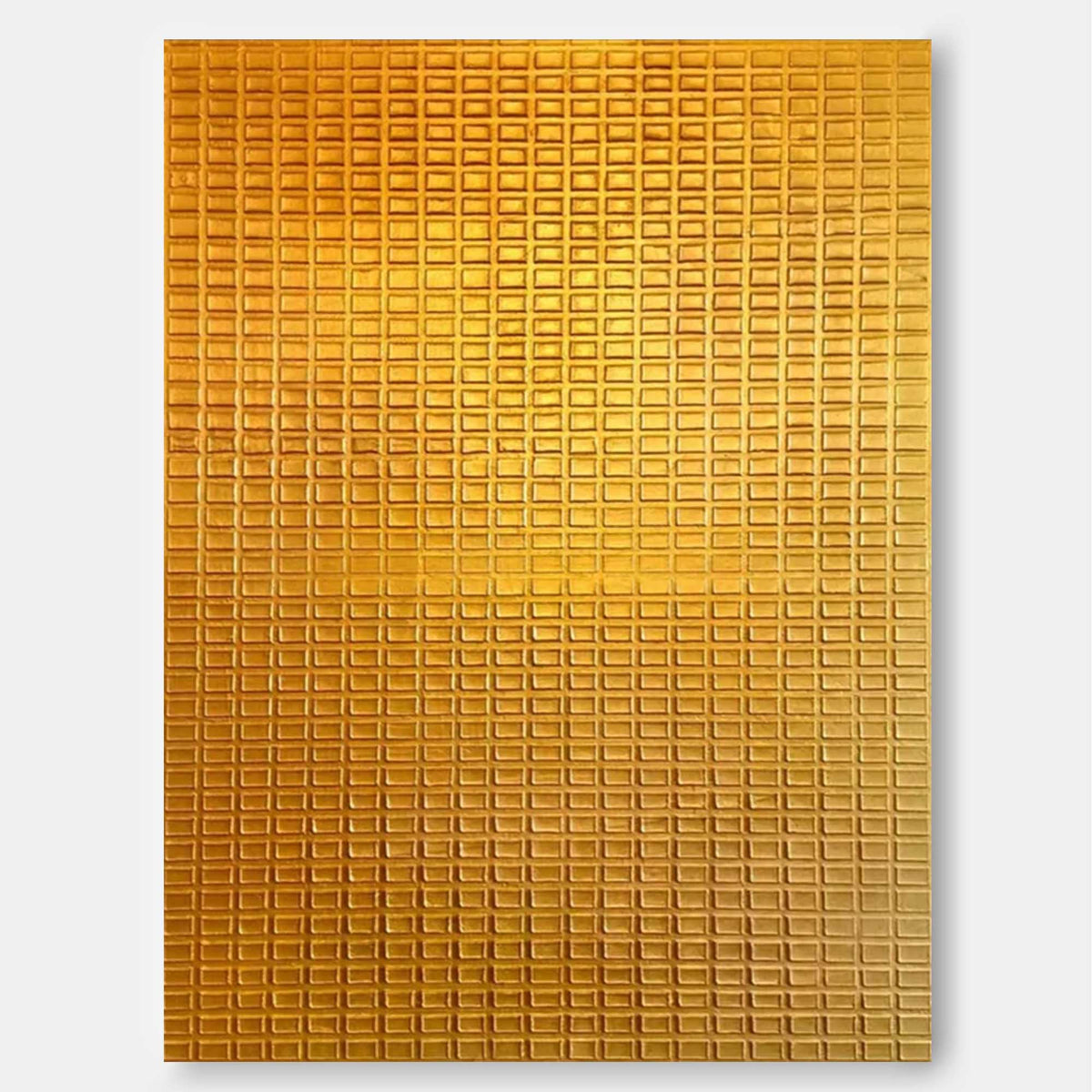 Golden Grid Texture Canvas Wall Art